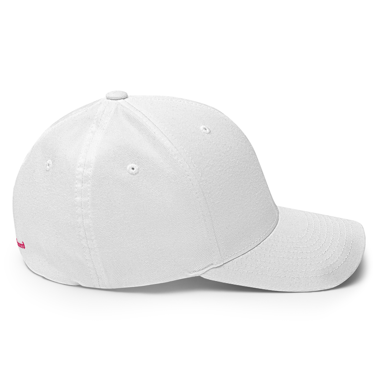 Highly Favored Flex Fit Baseball Cap in White & Pink