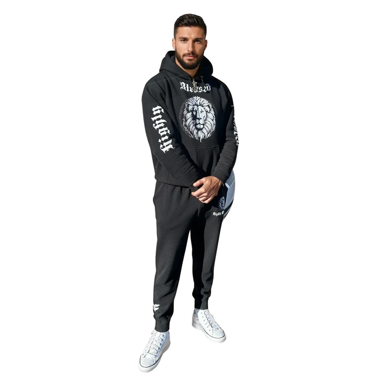 Highly Favored Mens Black tracksuit