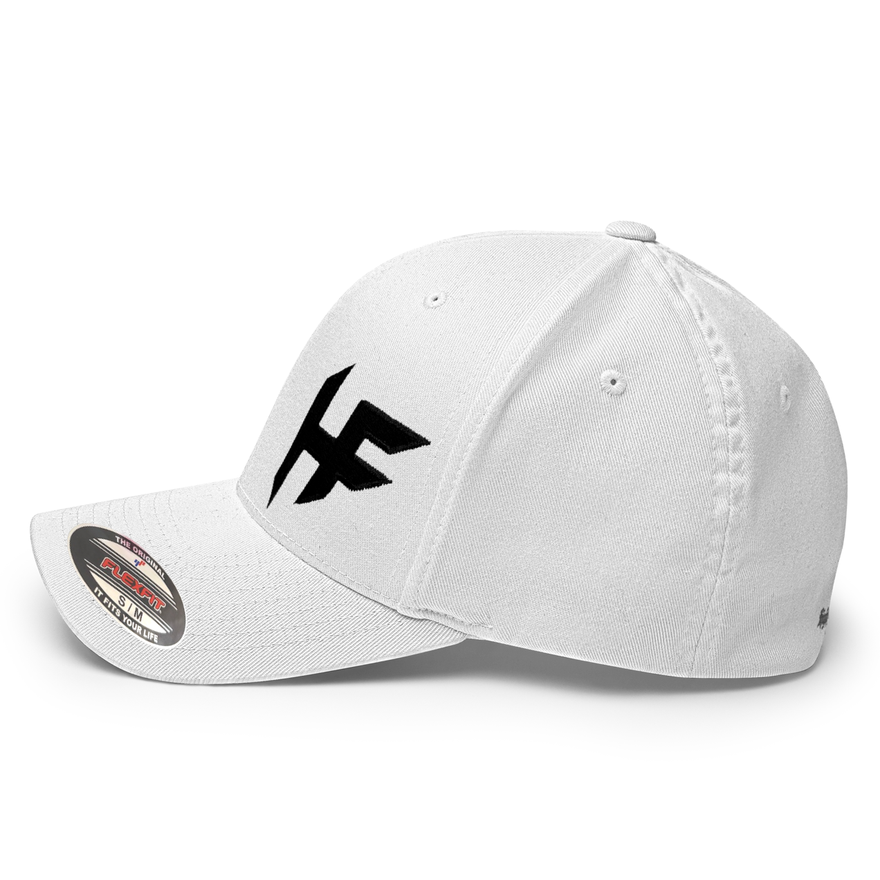 Highly Favored Flex Fit Baseball Cap in White Black