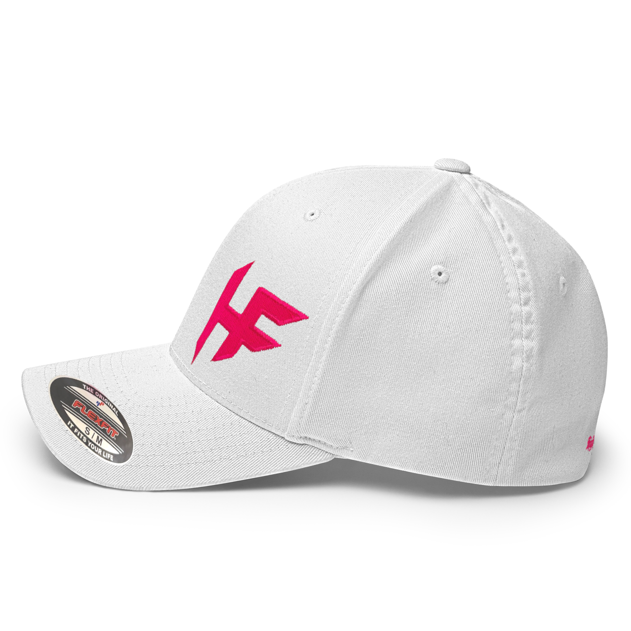 Highly Favored Flex Fit Baseball Cap in White & Pink