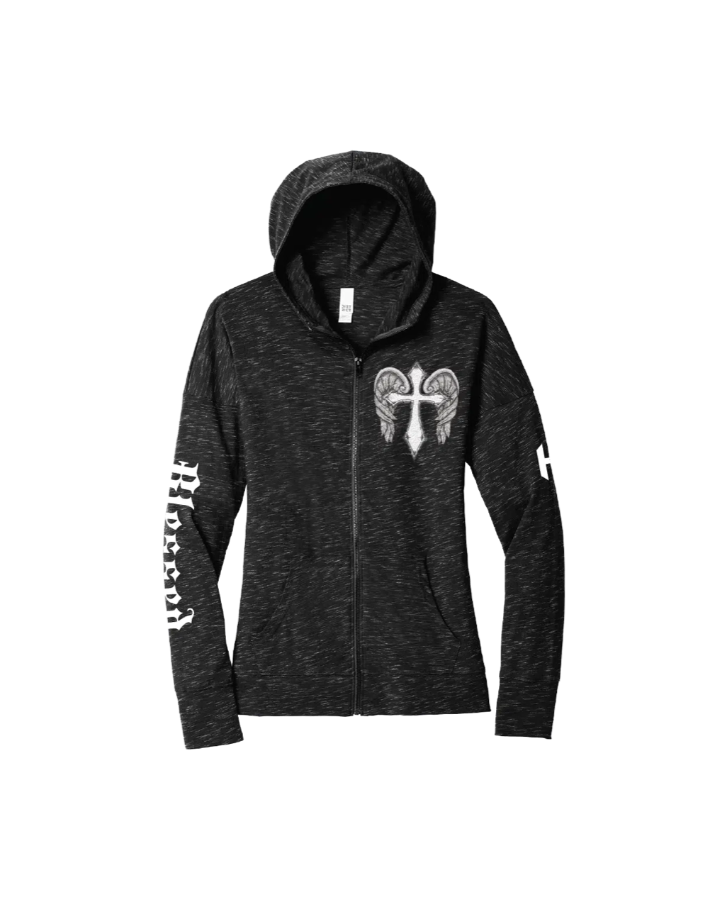 Highly Favored Women’s Full Zip Hoodie in Black