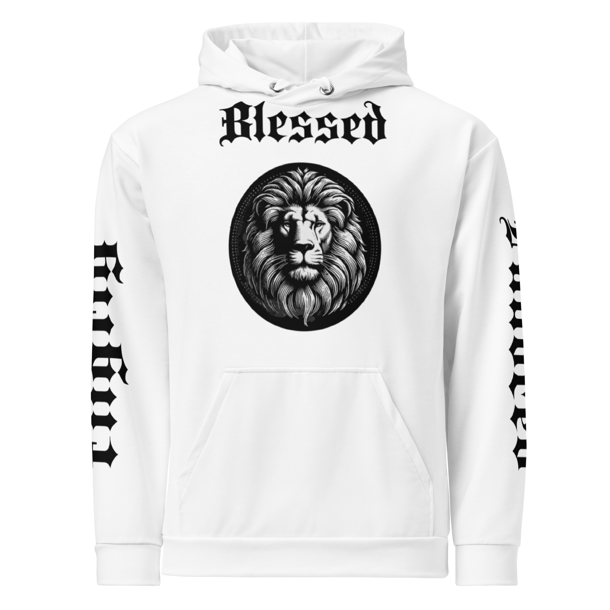 Highly Favored Mens White Hoddie