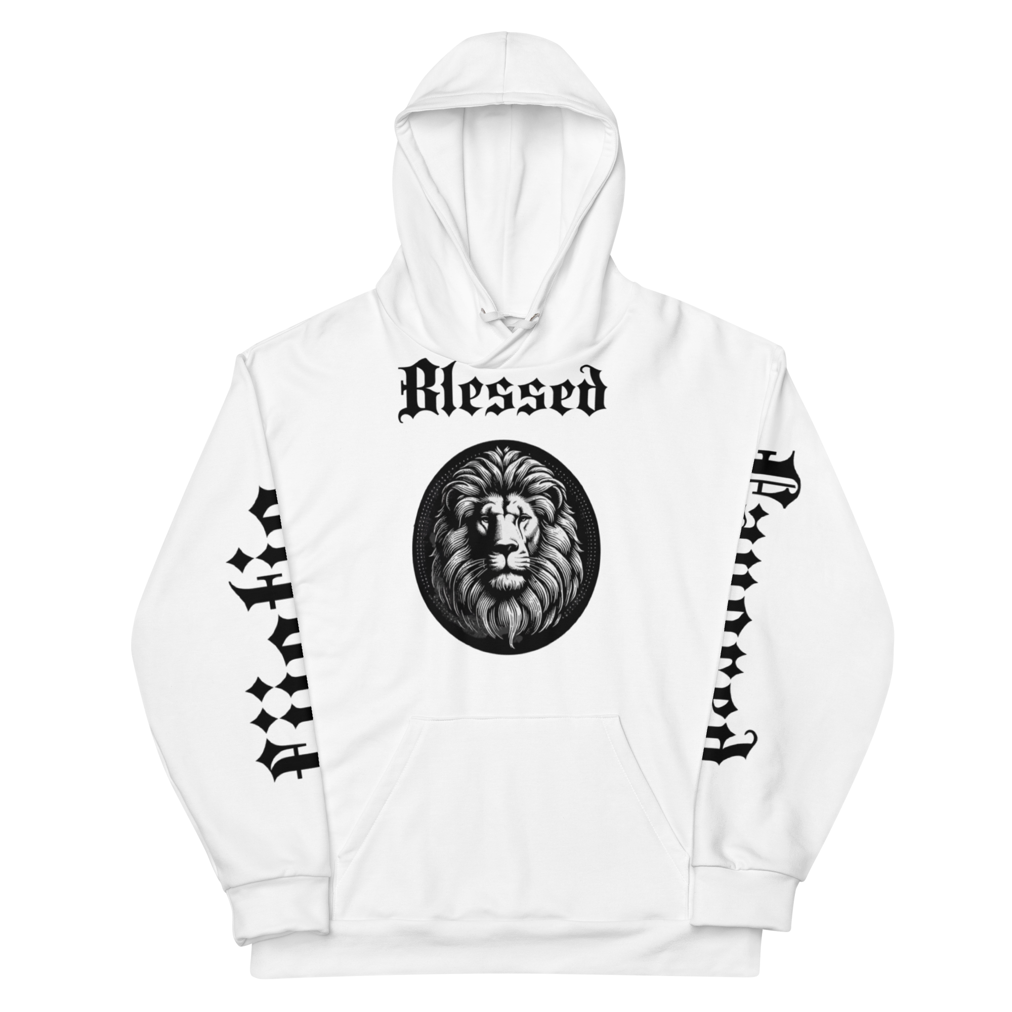 Highly Favored Mens White Hoddie