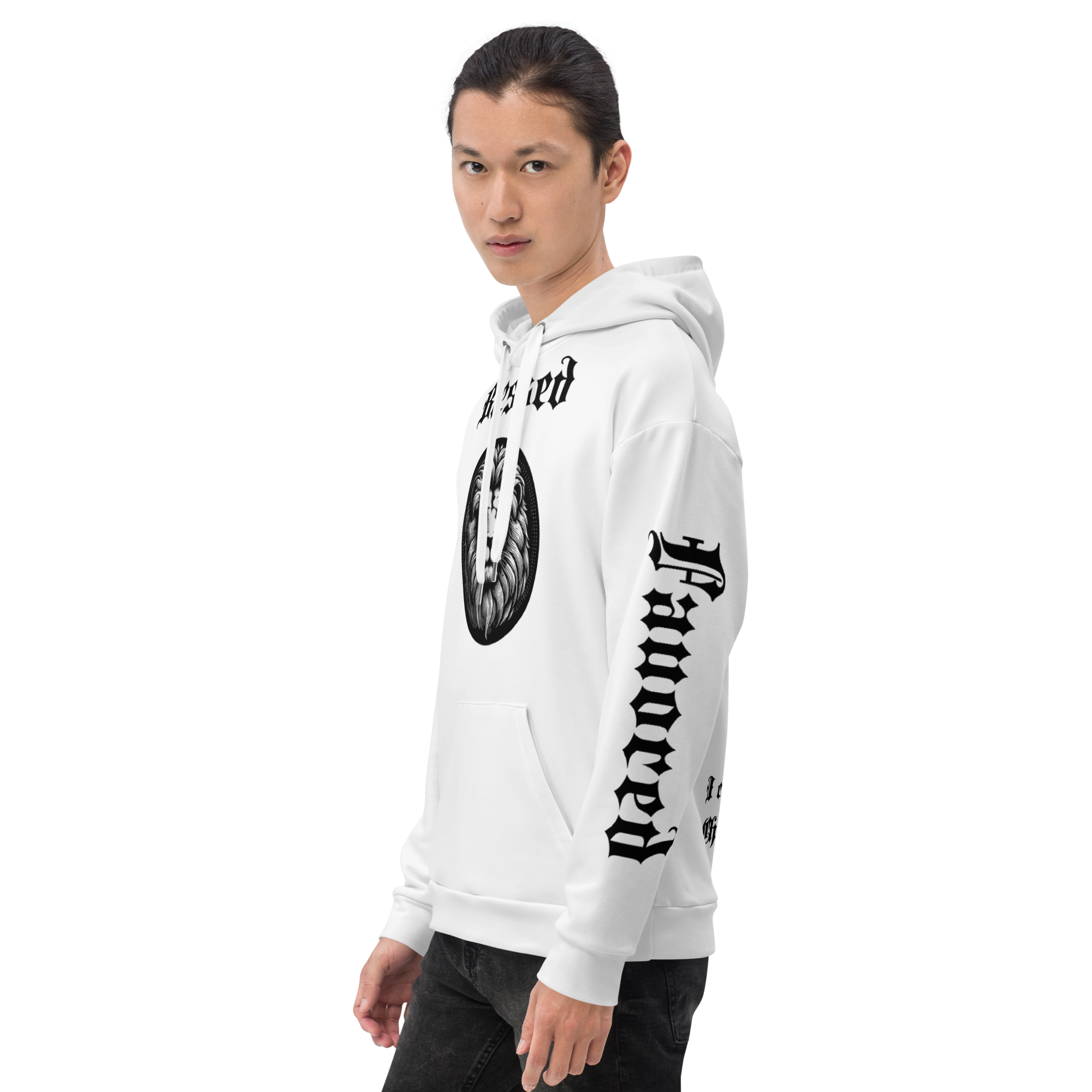 Highly Favored Mens White Hoddie
