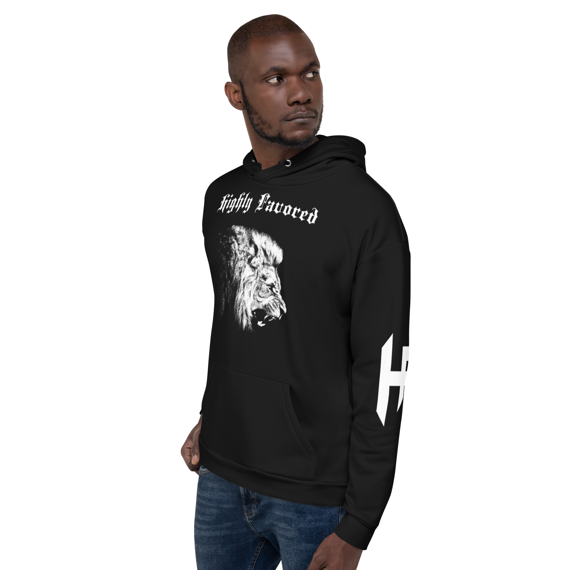 Highly Favored Hoodie in Black