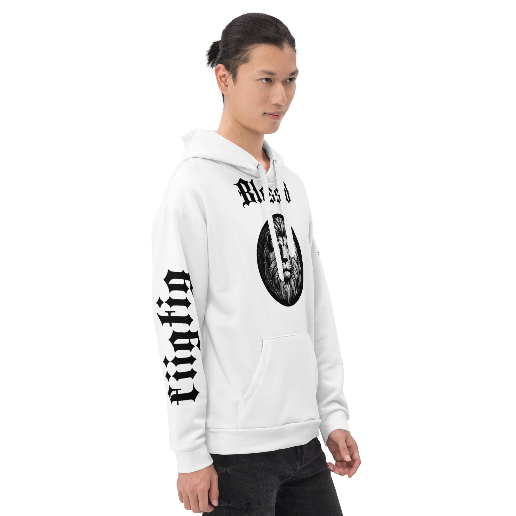 Highly Favored Mens White Hoddie