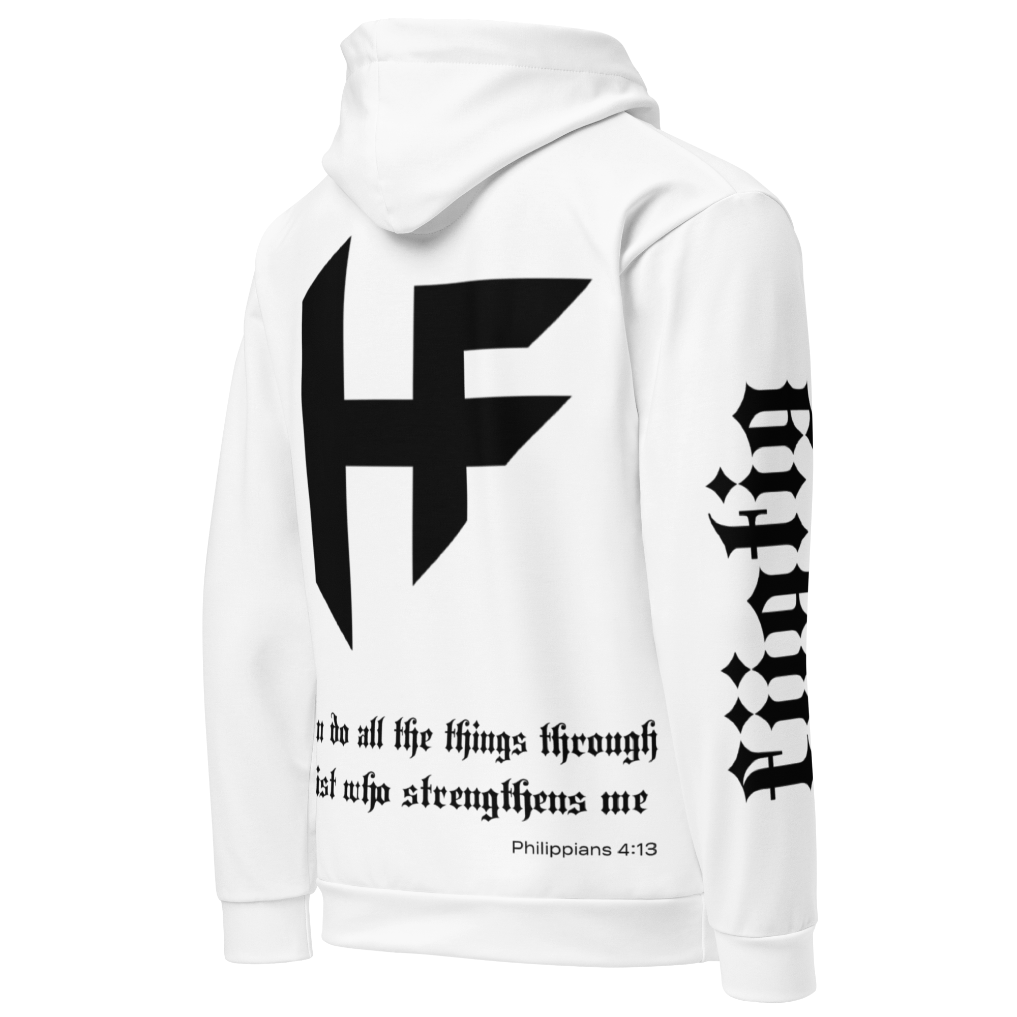 Highly Favored Mens White Hoddie