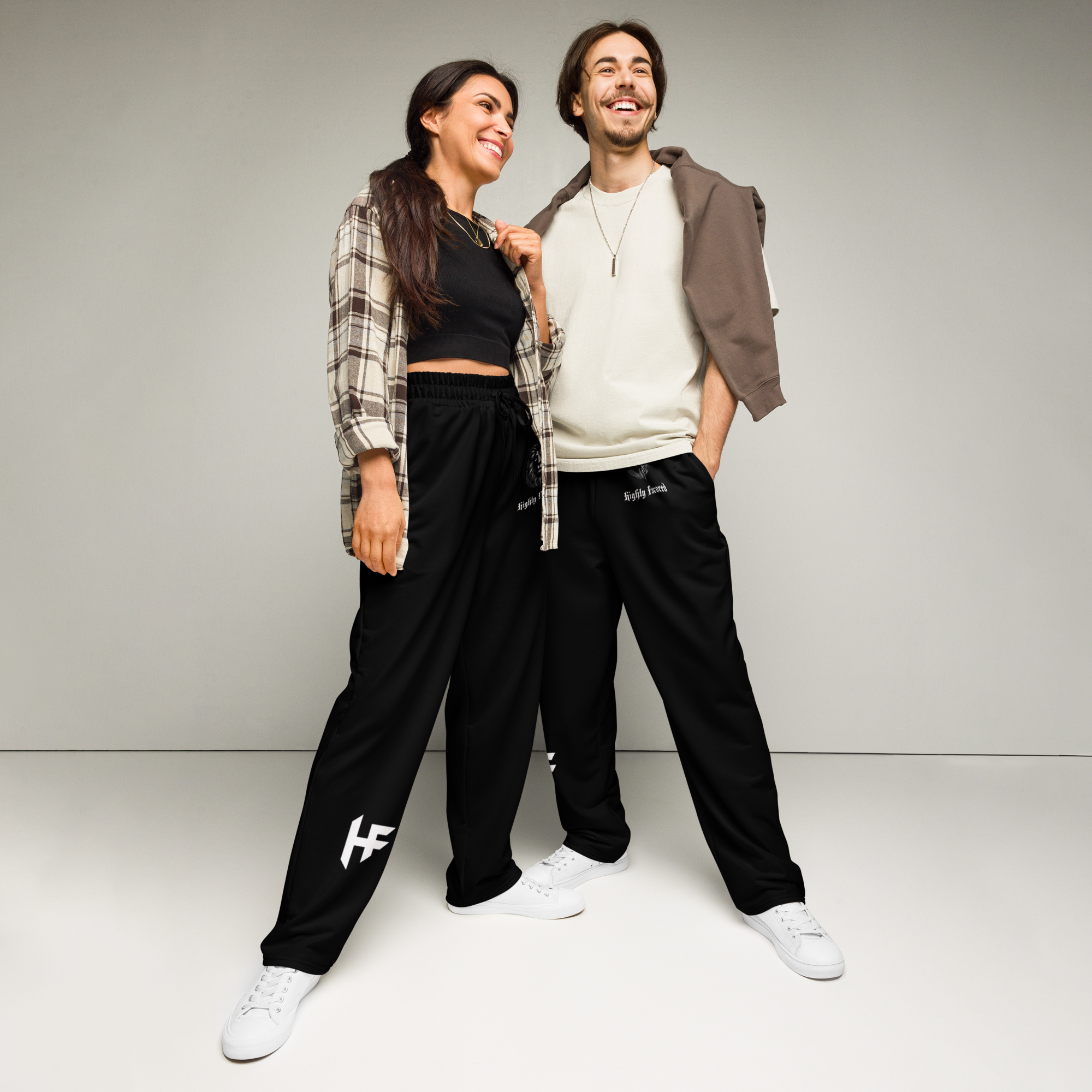 Highly Favored Unisex Fleece Joggers Black