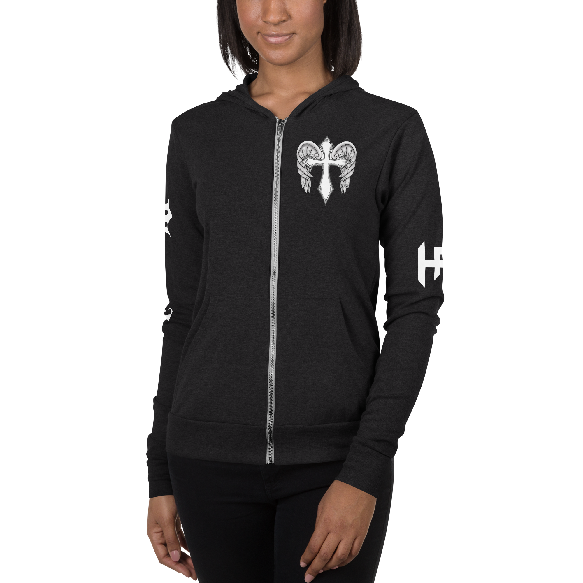 Highly Favored Women’s Full Zip Hoodie in Black